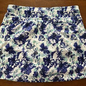 PGA Tour size small skort blue and green floral print